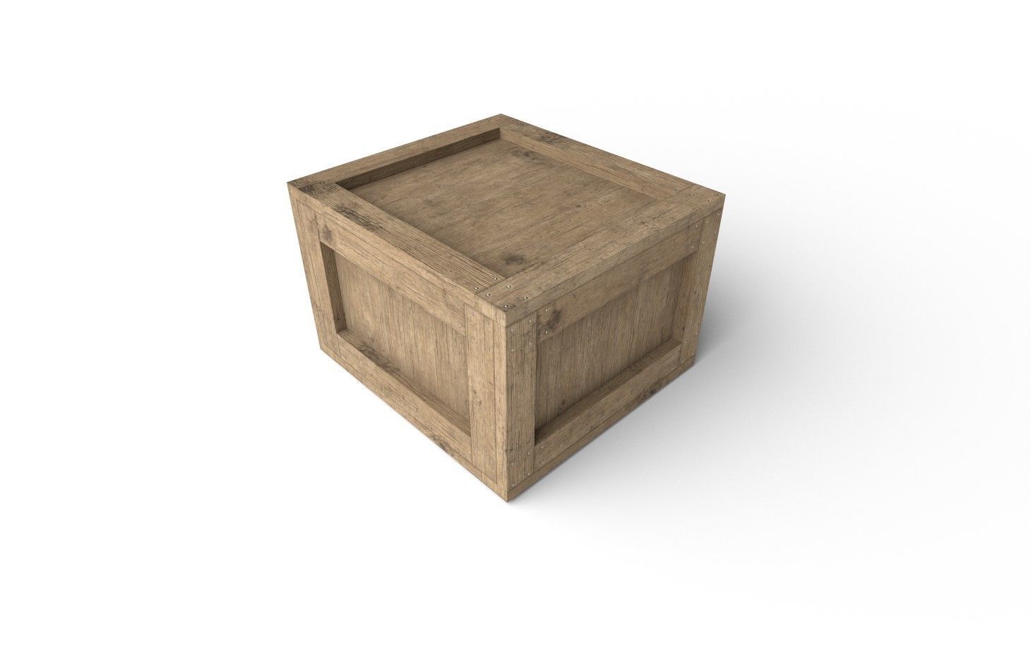 Wooden Crate M07 Low-poly 3D model_6