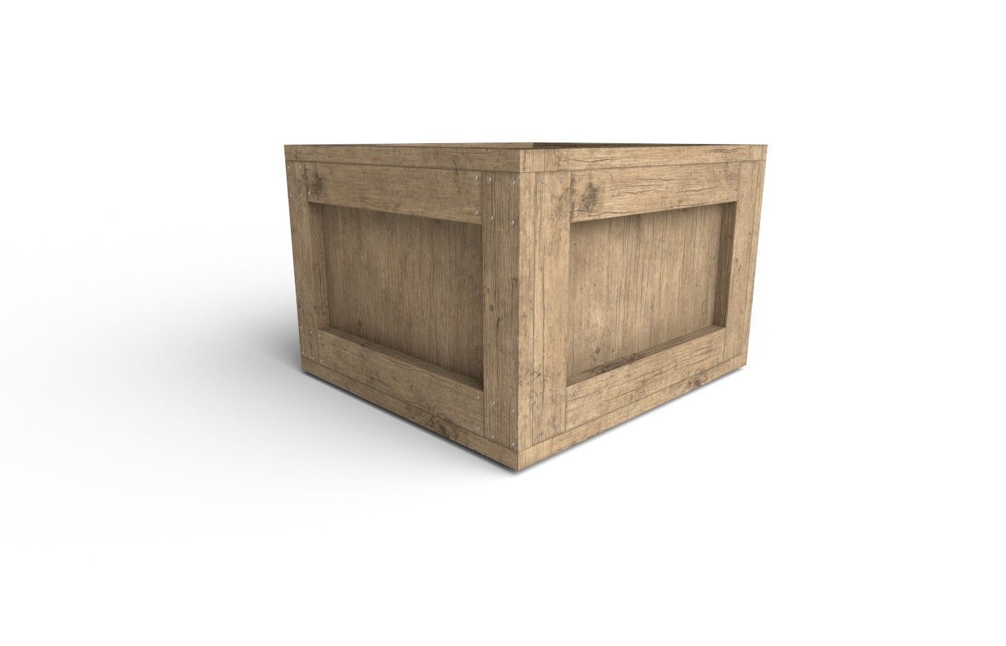Wooden Crate M07 Low-poly 3D model_5