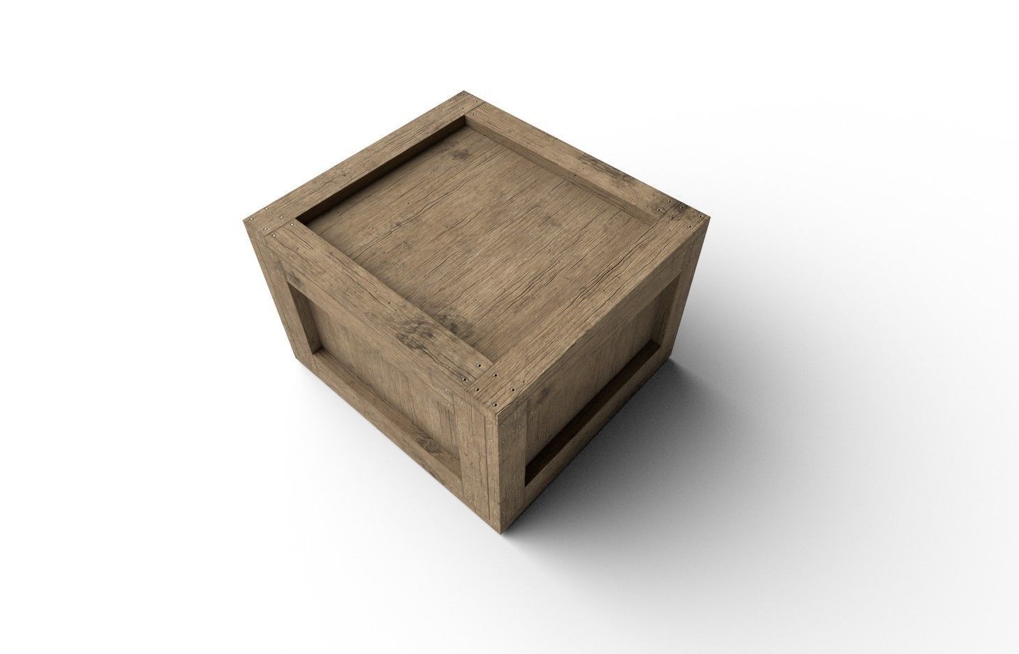 Wooden Crate M07 Low-poly 3D model_3