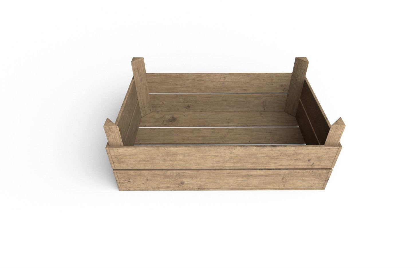 Wooden Crate M06 Low-poly 3D model_4