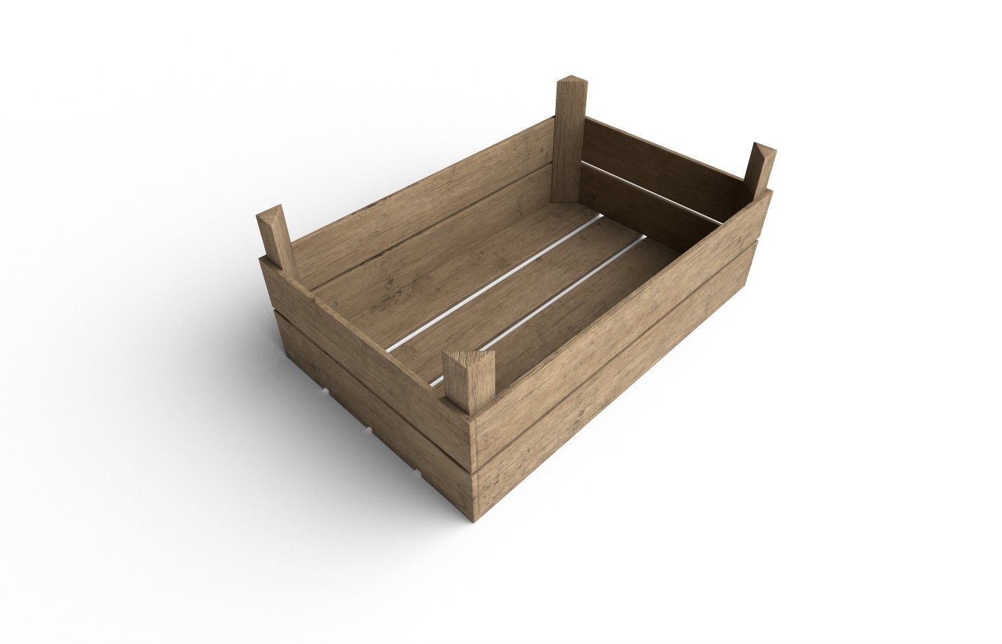 Wooden Crate M06 Low-poly 3D model_6