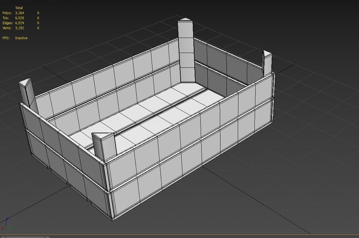 Wooden Crate M06 Low-poly 3D model_2
