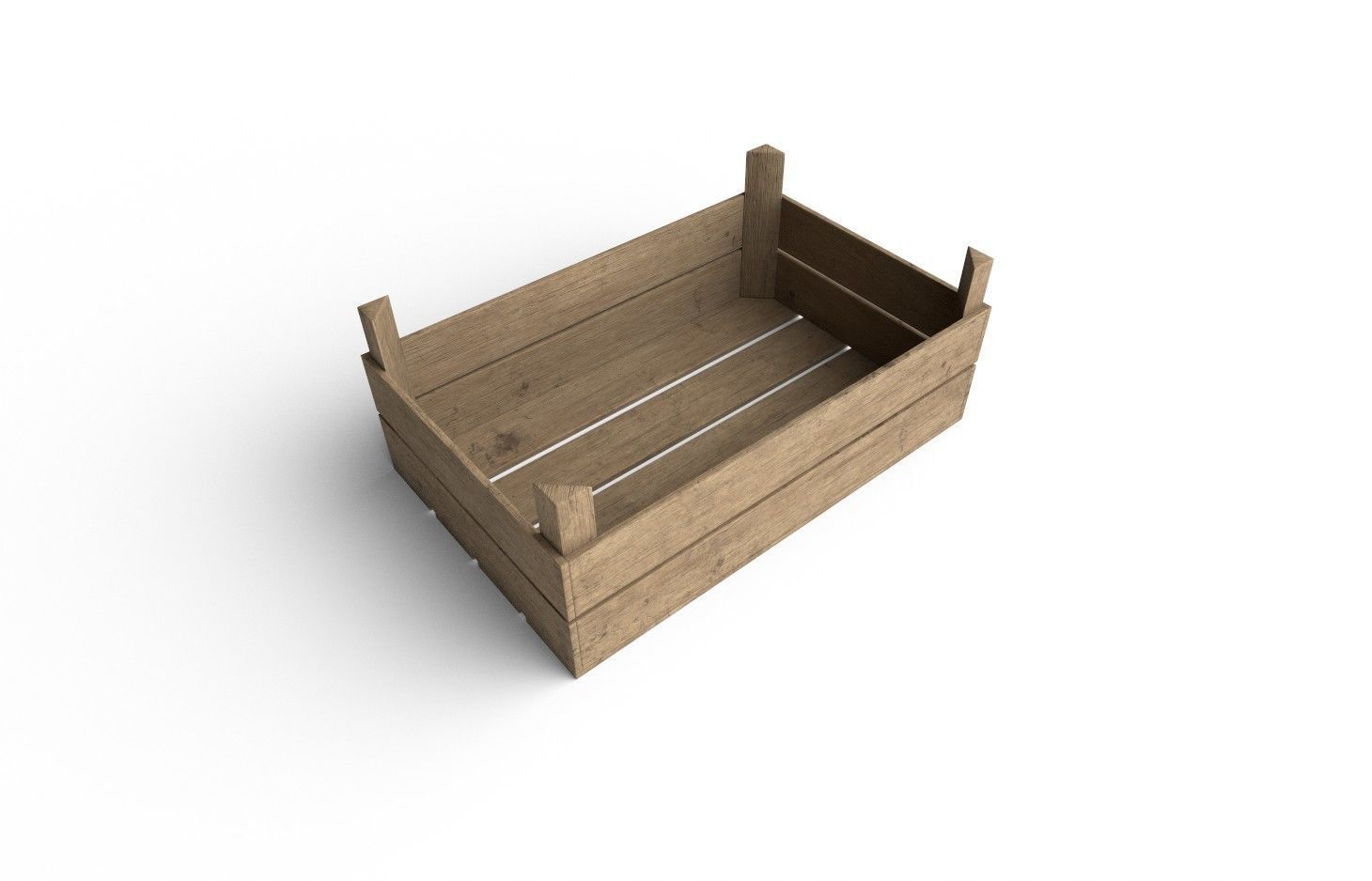 Wooden Crate M06 Low-poly 3D model_3