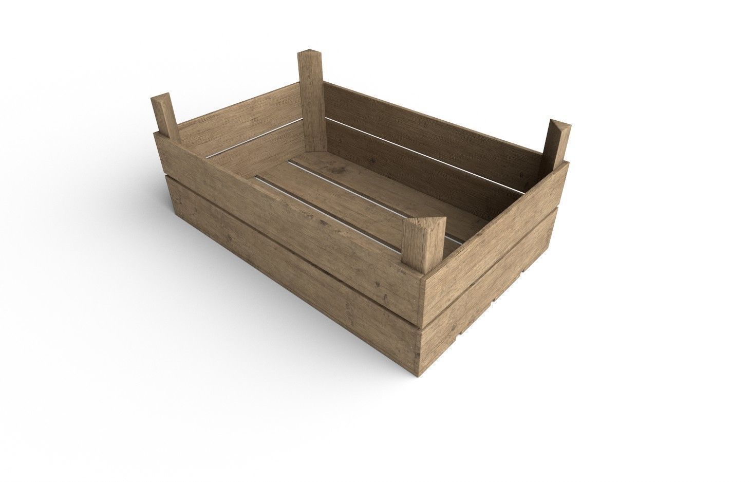 Wooden Crate M06 Low-poly 3D model_5