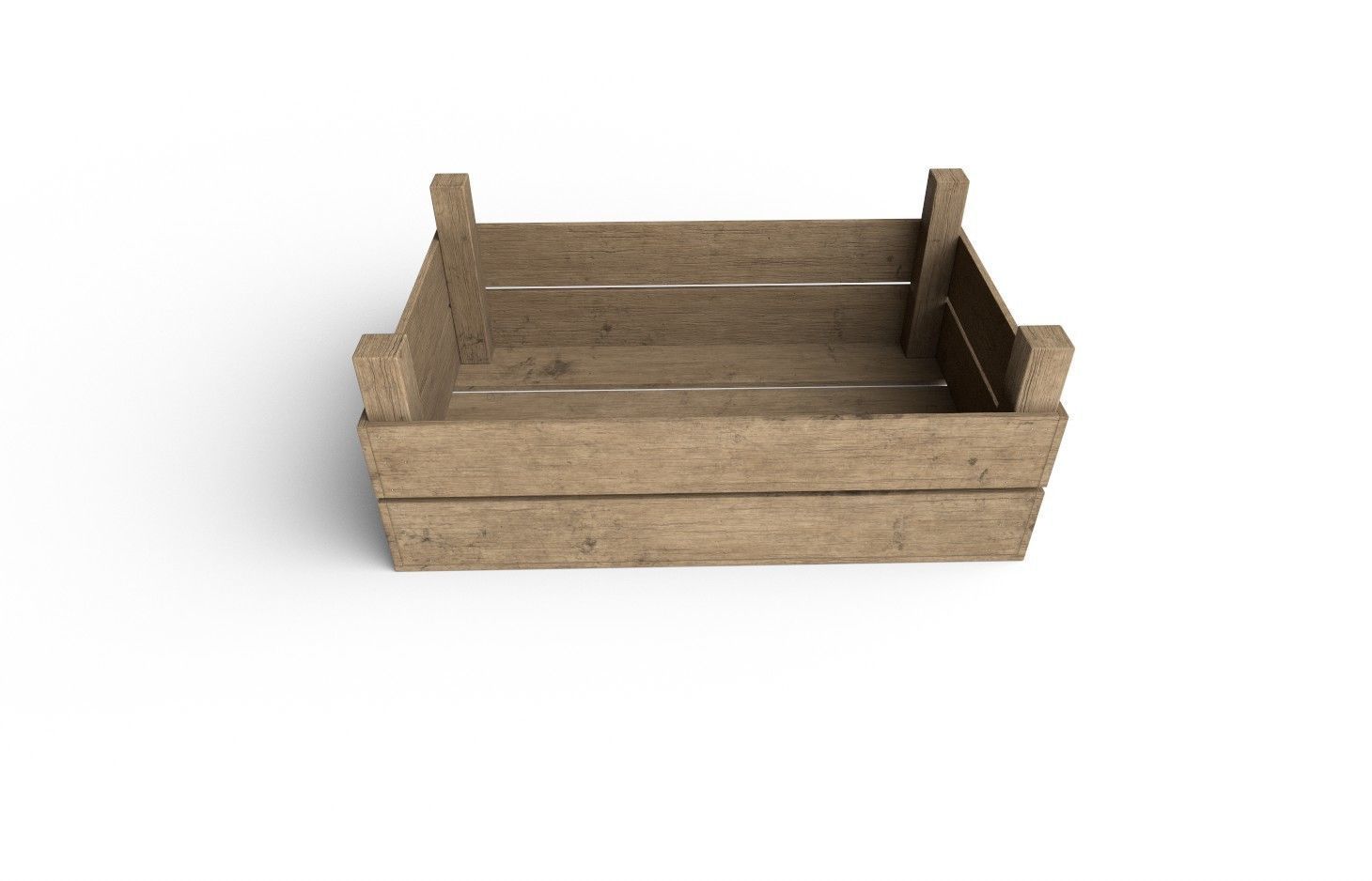 Wooden Crate M05 Low-poly 3D model_5