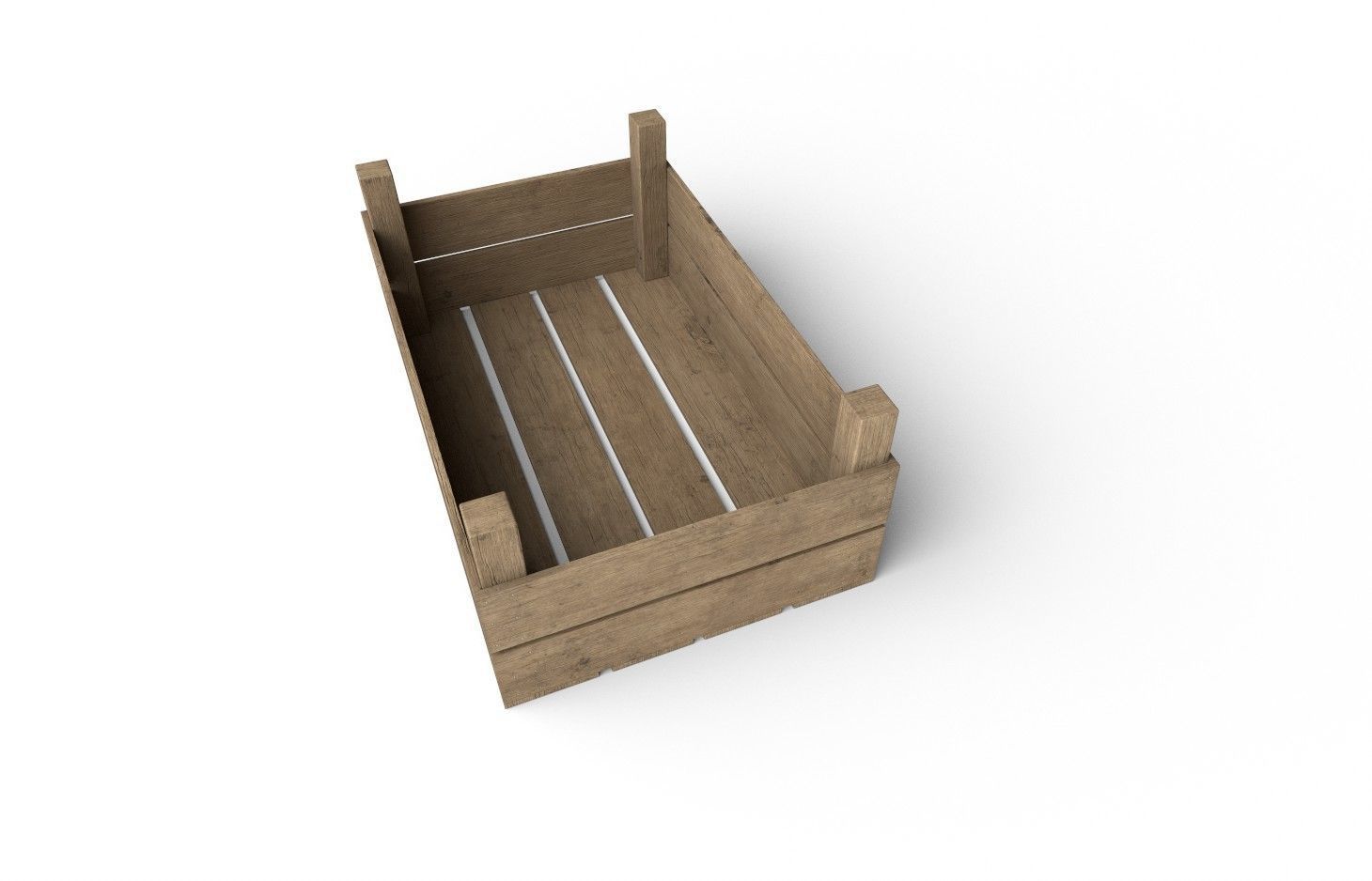Wooden Crate M05 Low-poly 3D model_3