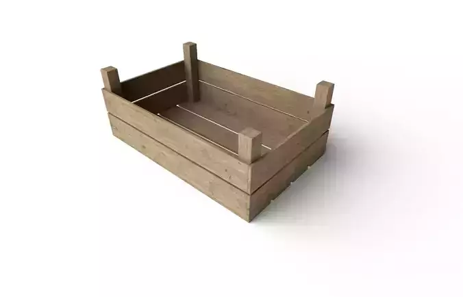 Wooden Crate M05 Low-poly 3D model