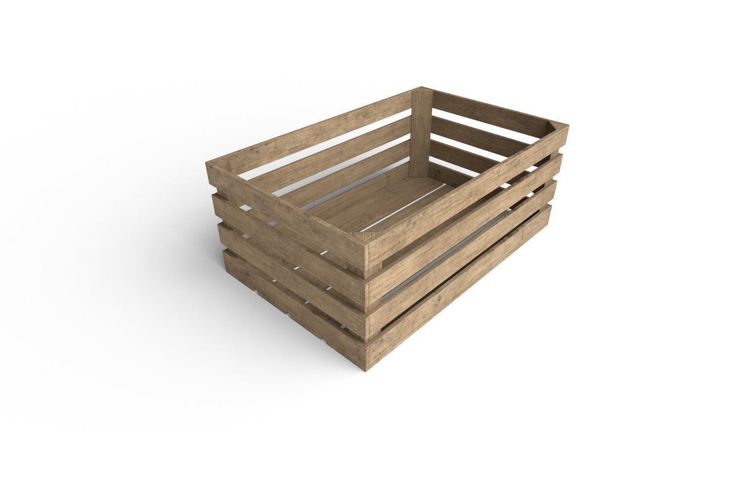 Wooden Crate M04 Low-poly 3D model_5