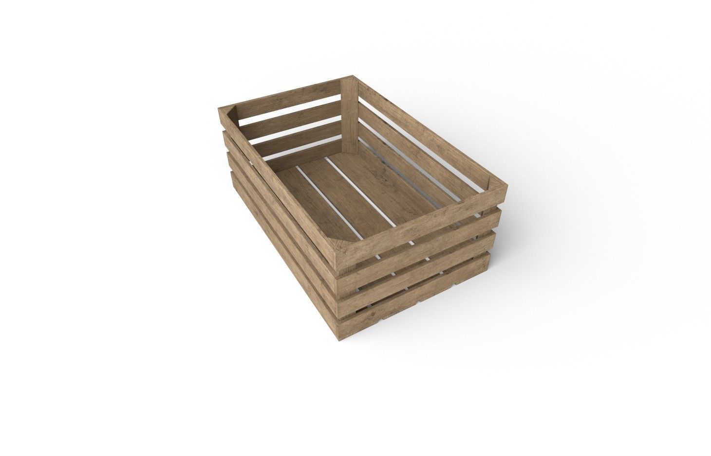 Wooden Crate M04 Low-poly 3D model_4
