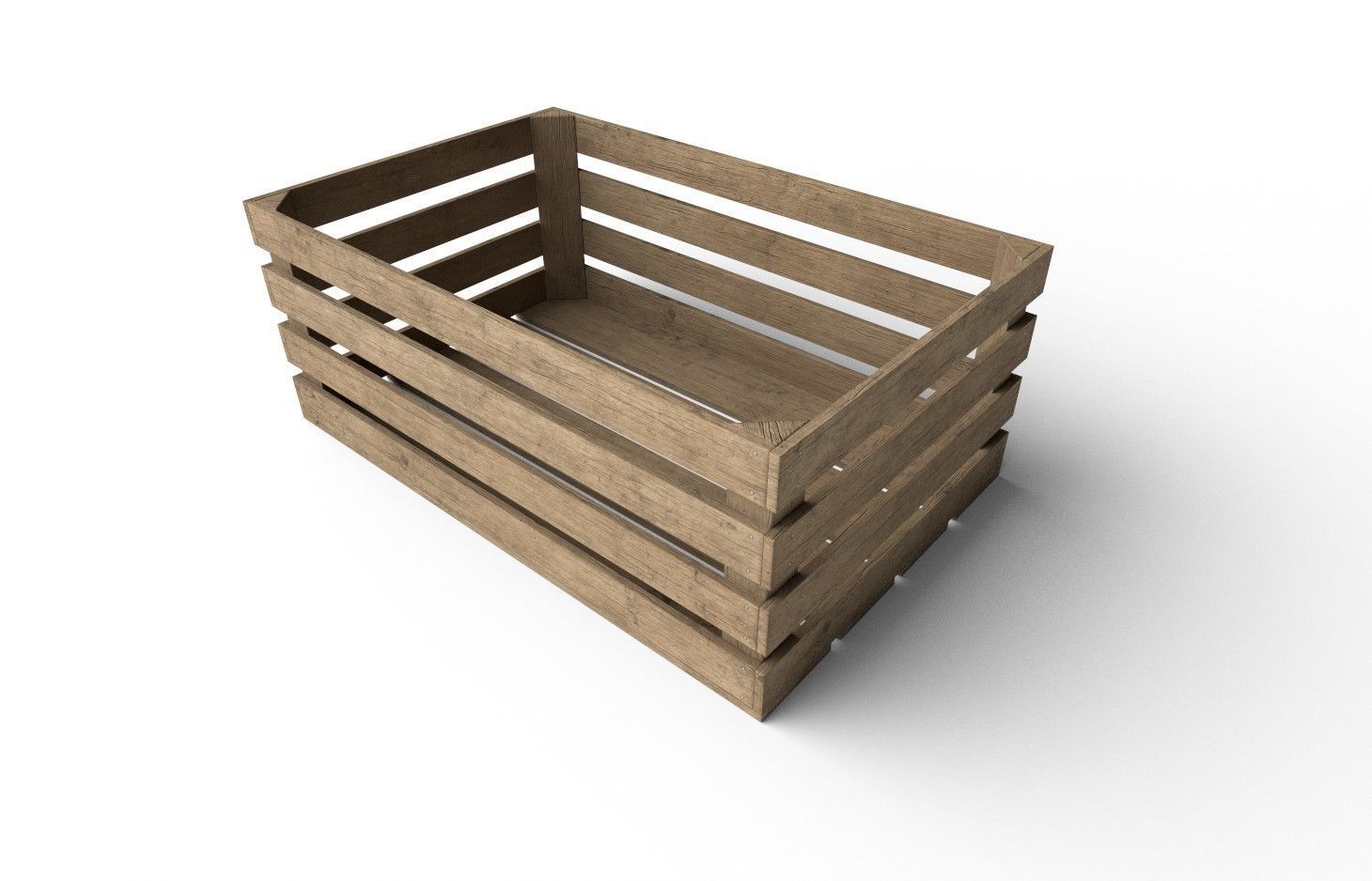 Wooden Crate M04 Low-poly 3D model_3