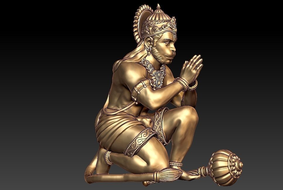 Hanuman Ji 3D print model_2