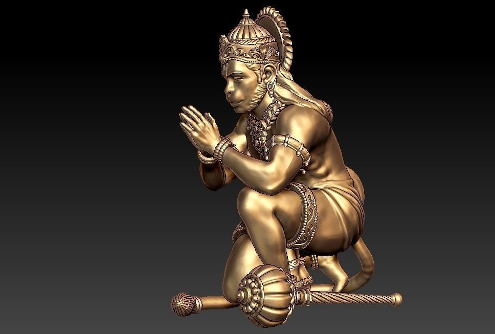 Hanuman Ji 3D print model_3