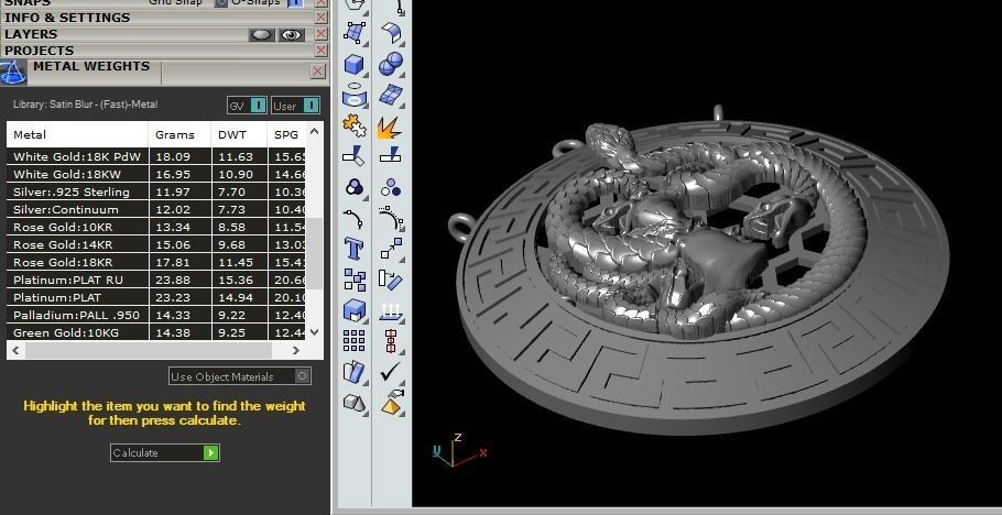 Medusa necklace 3D print model_5