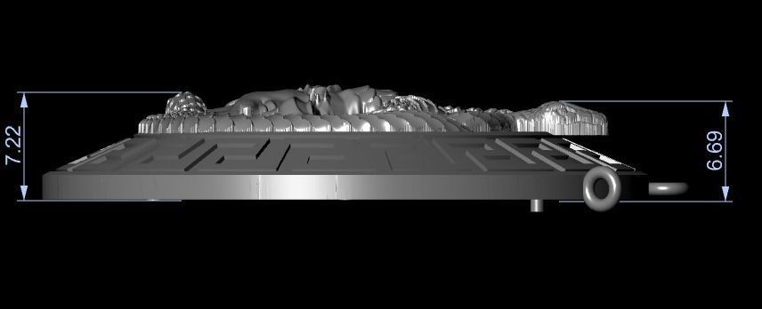 Medusa necklace 3D print model_7