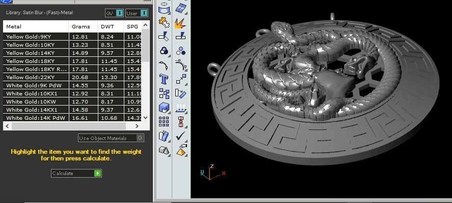 Medusa necklace 3D print model_3