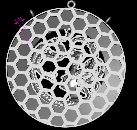 Medusa necklace 3D print model_14