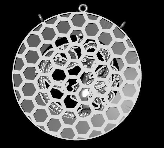 Medusa necklace 3D print model_10