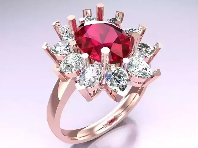 Oval stone ring - Womens  Rings - N229841