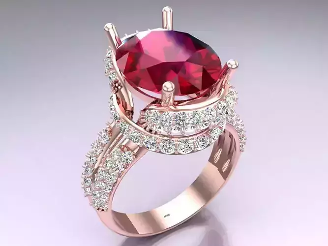 Oval stone ring - Womens  Rings - N229257