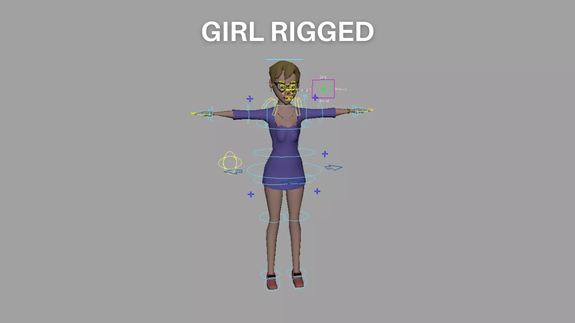 Free Rigged Girl Free low-poly 3D model