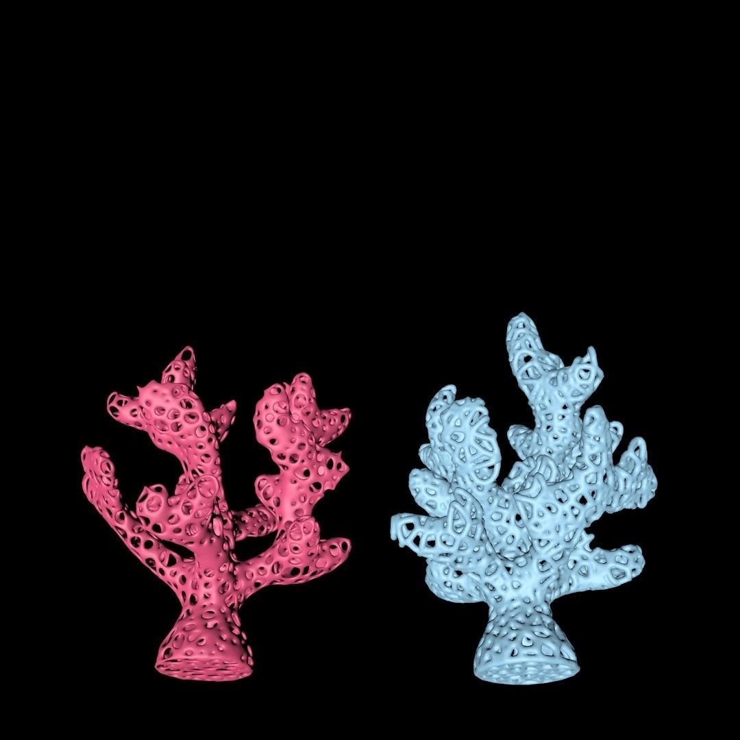 Coral earring holder  3D print model_7