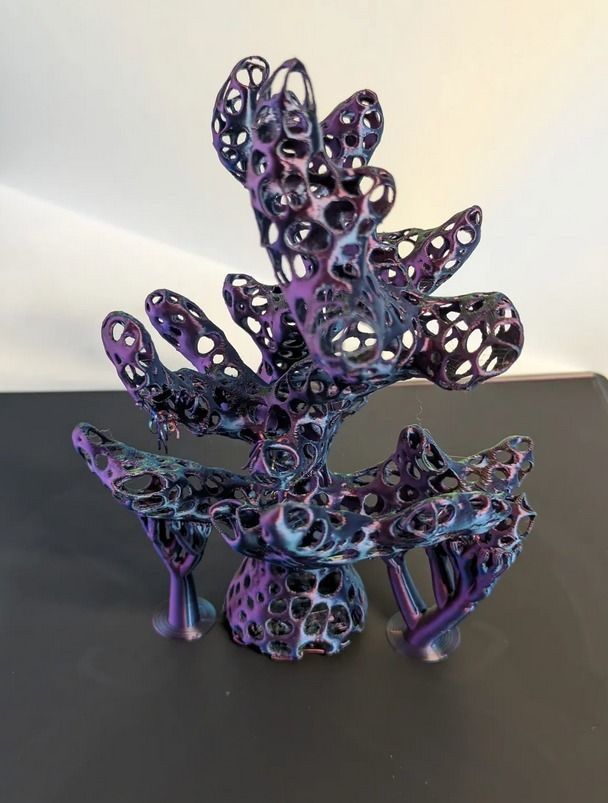 Coral earring holder  3D print model_1