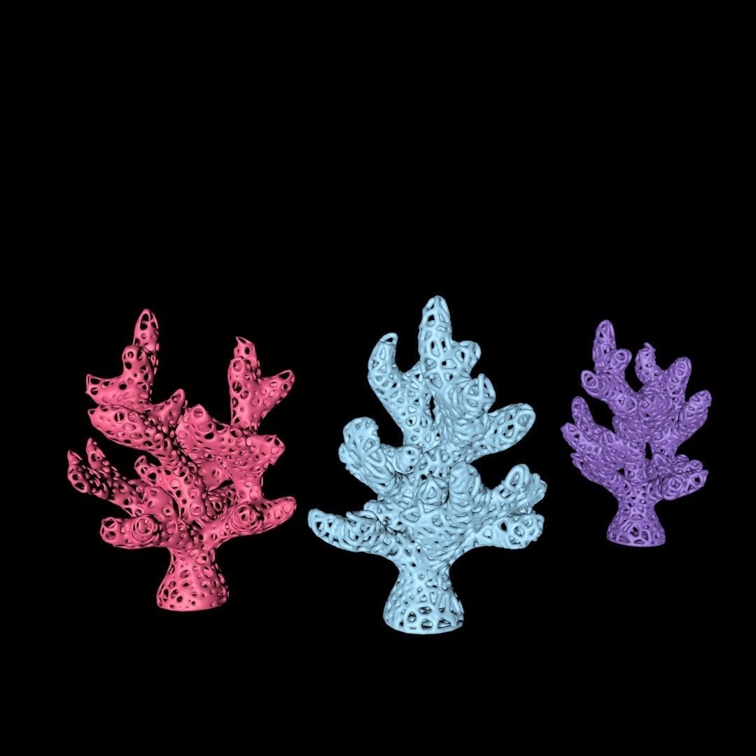 Coral earring holder  3D print model_9