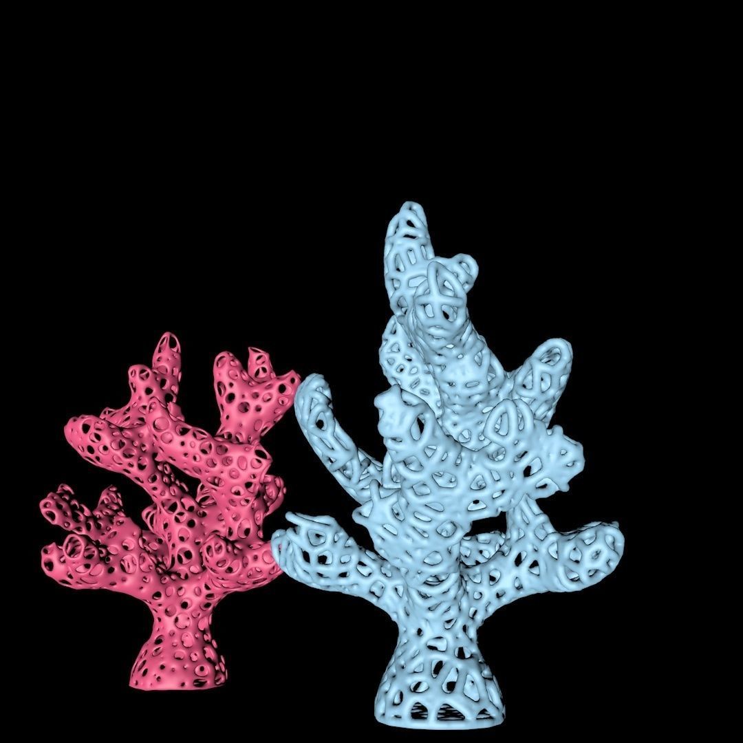 Coral earring holder  3D print model_5