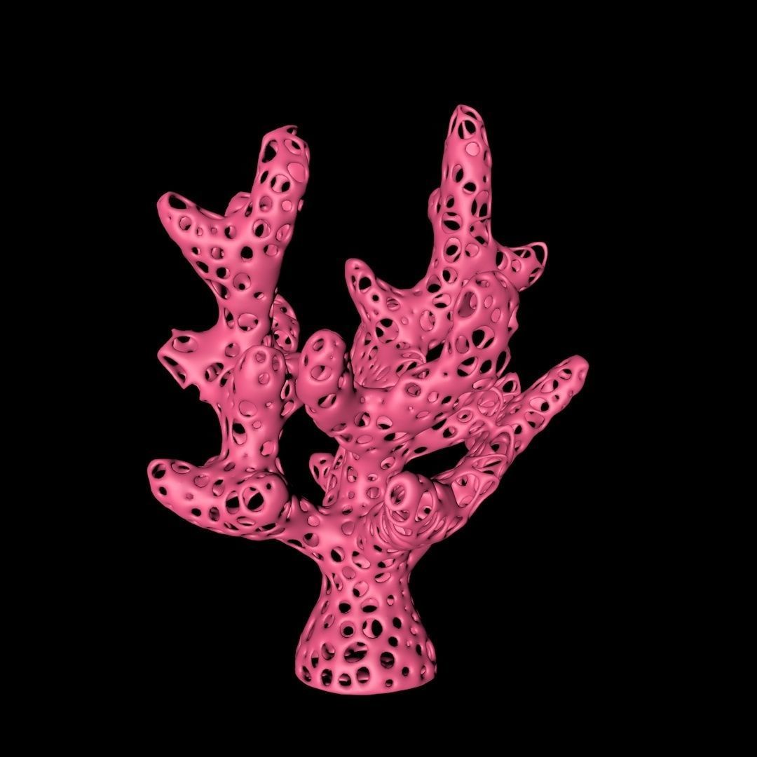 Coral earring holder  3D print model_6