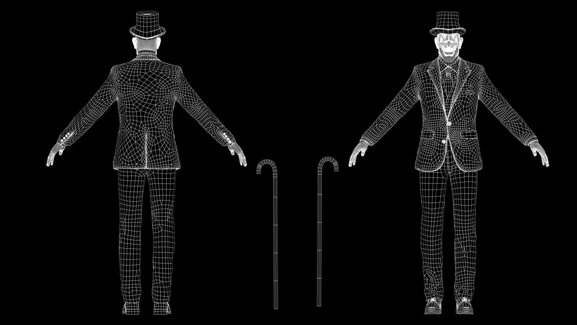 Jester Low-poly 3D model_12