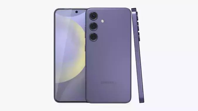 Samsung Galaxy S24 Cobalt Violet Low-poly 3D model