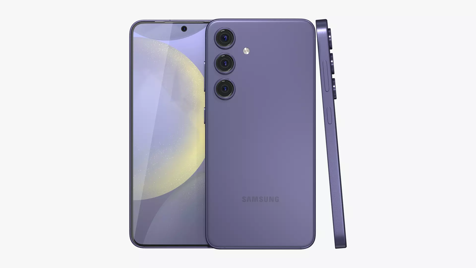 Samsung Galaxy S24 Cobalt Violet Low-poly 3D model_0