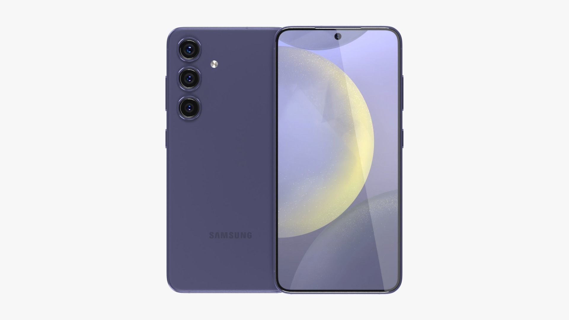Samsung Galaxy S24 Cobalt Violet Low-poly 3D model_1