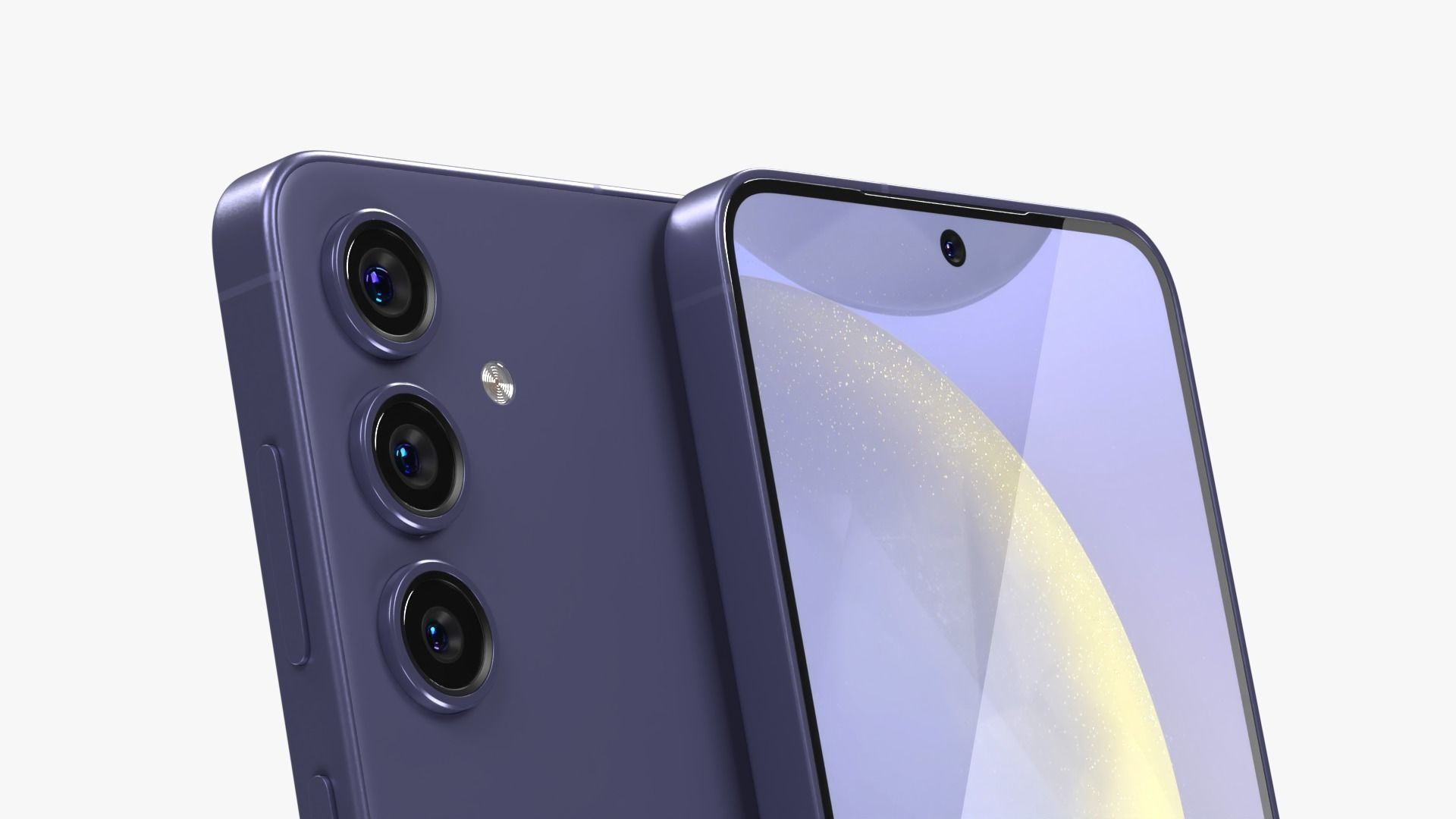 Samsung Galaxy S24 Cobalt Violet Low-poly 3D model_3