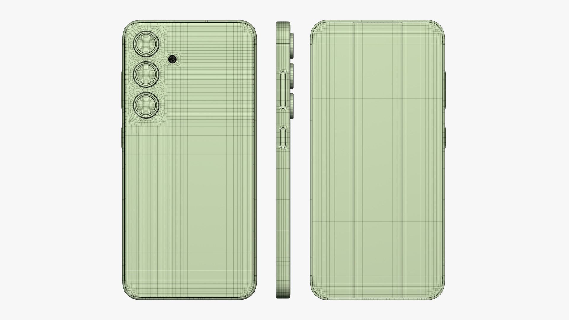 Samsung Galaxy S24 Cobalt Violet Low-poly 3D model_12