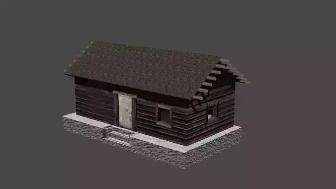 Medieval wooden house