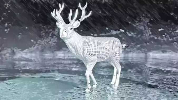 Wire Gazelle 3D model