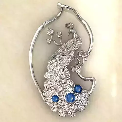 Peacock Pendant 3D print model