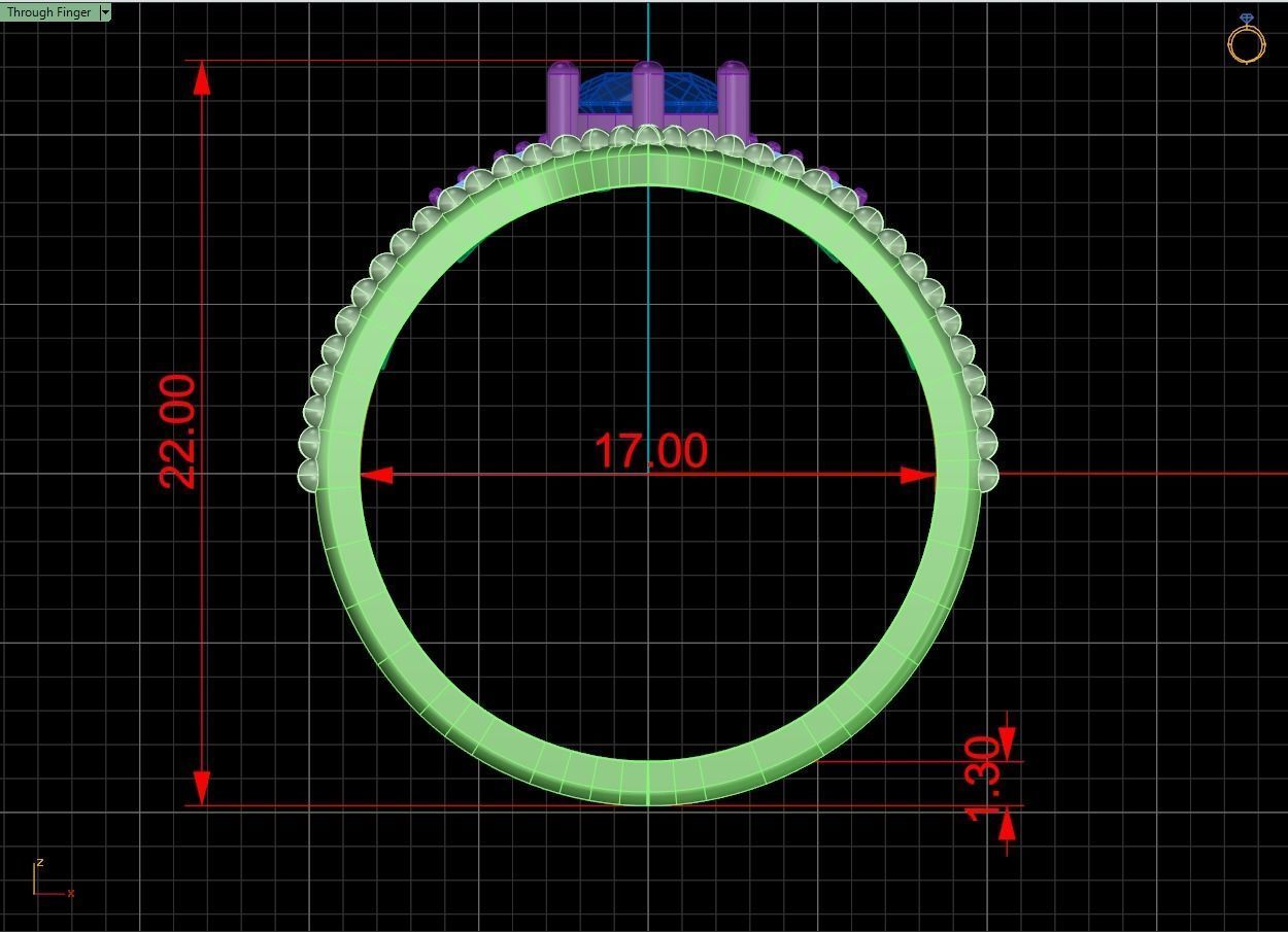 Crown ring 3D print model 3D print model_3