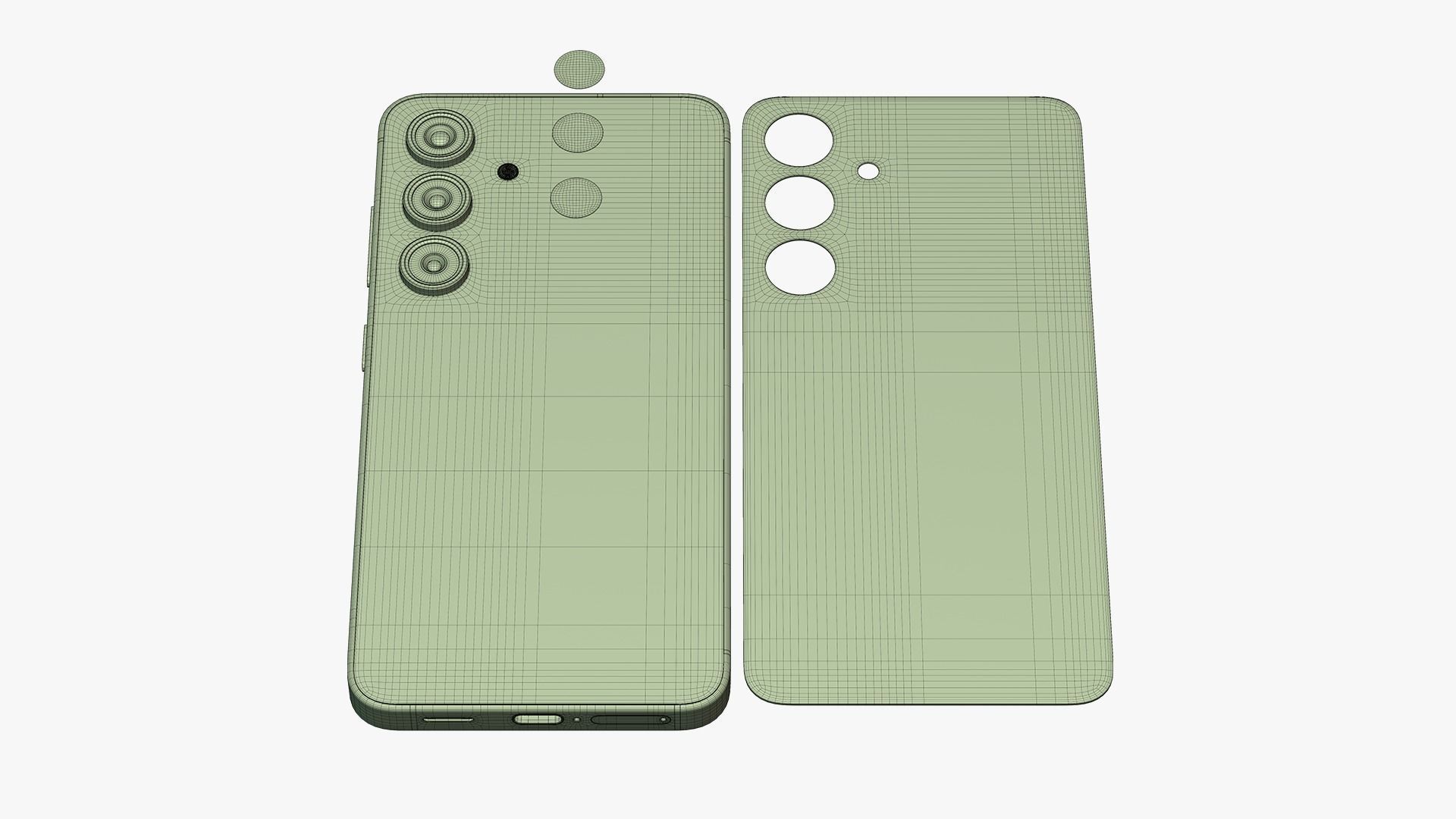 Samsung Galaxy S24 Onyx Black Low-poly 3D model_16