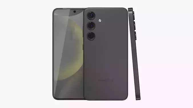 Samsung Galaxy S24 Onyx Black Low-poly 3D model