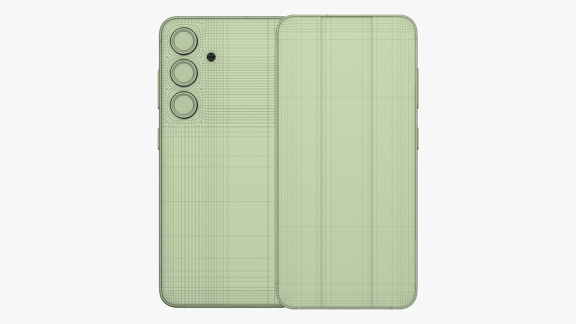 Samsung Galaxy S24 Onyx Black Low-poly 3D model_11