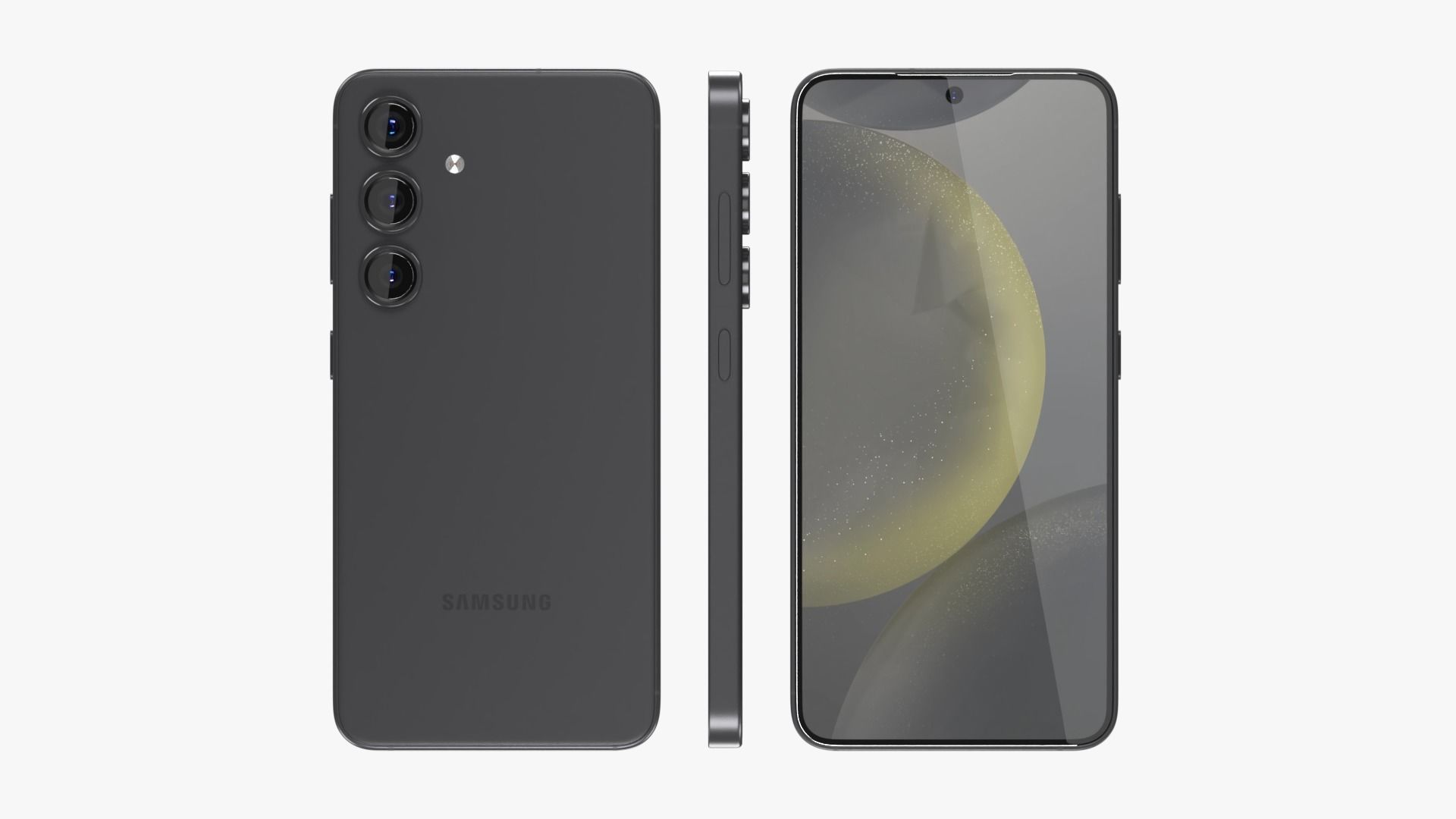 Samsung Galaxy S24 Onyx Black Low-poly 3D model_2