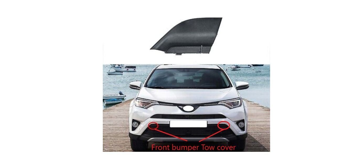 Toyota Rav4 2016 Front Bumper tow cover 3D print model_2