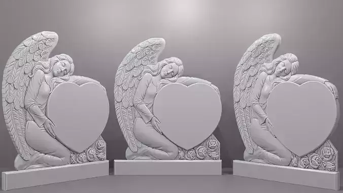 Angel with heart for cnc