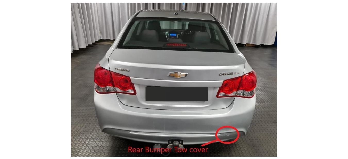 Chev Cruze 2014 Rear Bumper tow Cover 3D print model_2
