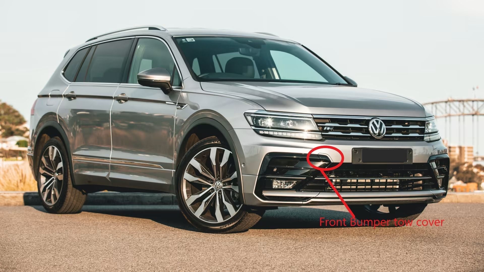 Vw Tiguan 2020 Front Bumper Tow Cover 3D print model_2