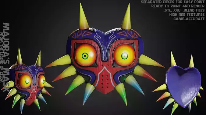 The Legend of Zelda Majora Mask for Cosplay 3D print model