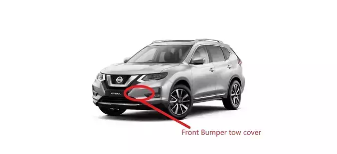 Nissan Xtrail 2020 Front Bumper Tow cover 3D print model