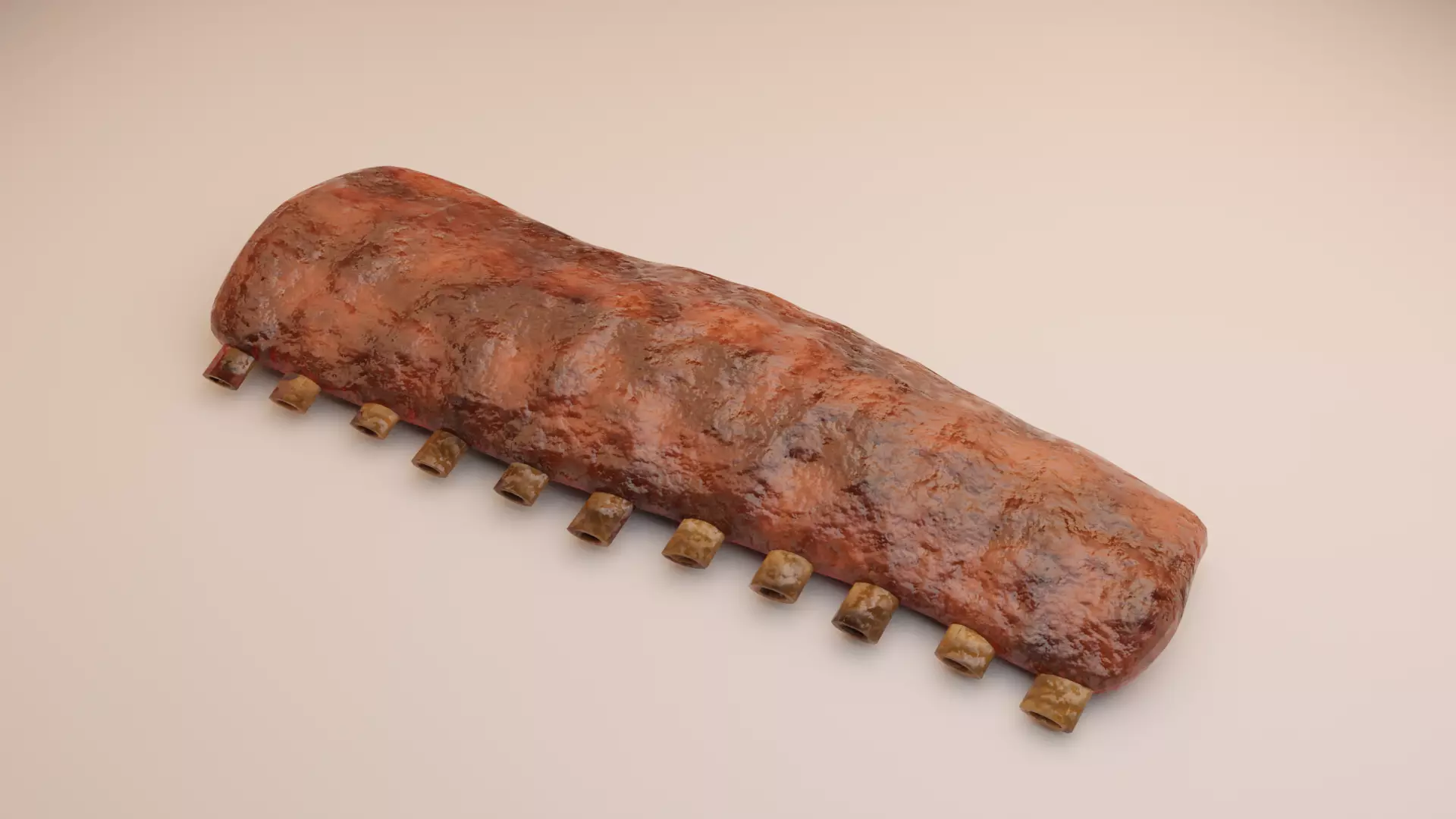 Low poly Rack of Ribs Low-poly 3D model_0
